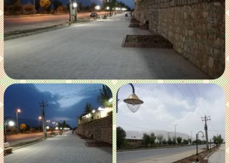 اجرای روشنایی مسیر سلامت پیاده رو زیر پارک کوهستان با اعتبار یک میلیارد ریال